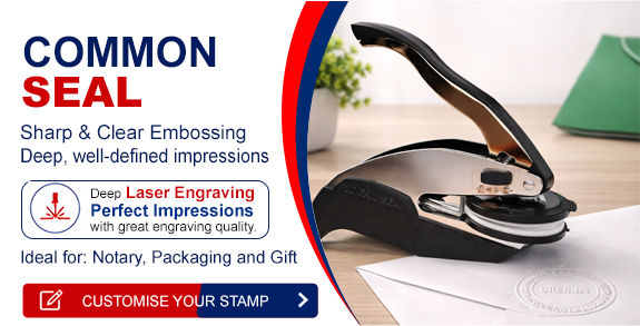 Common seal embossing stamp