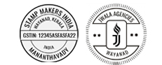 Round stamp with logo