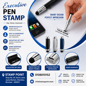 Executive pen stamp